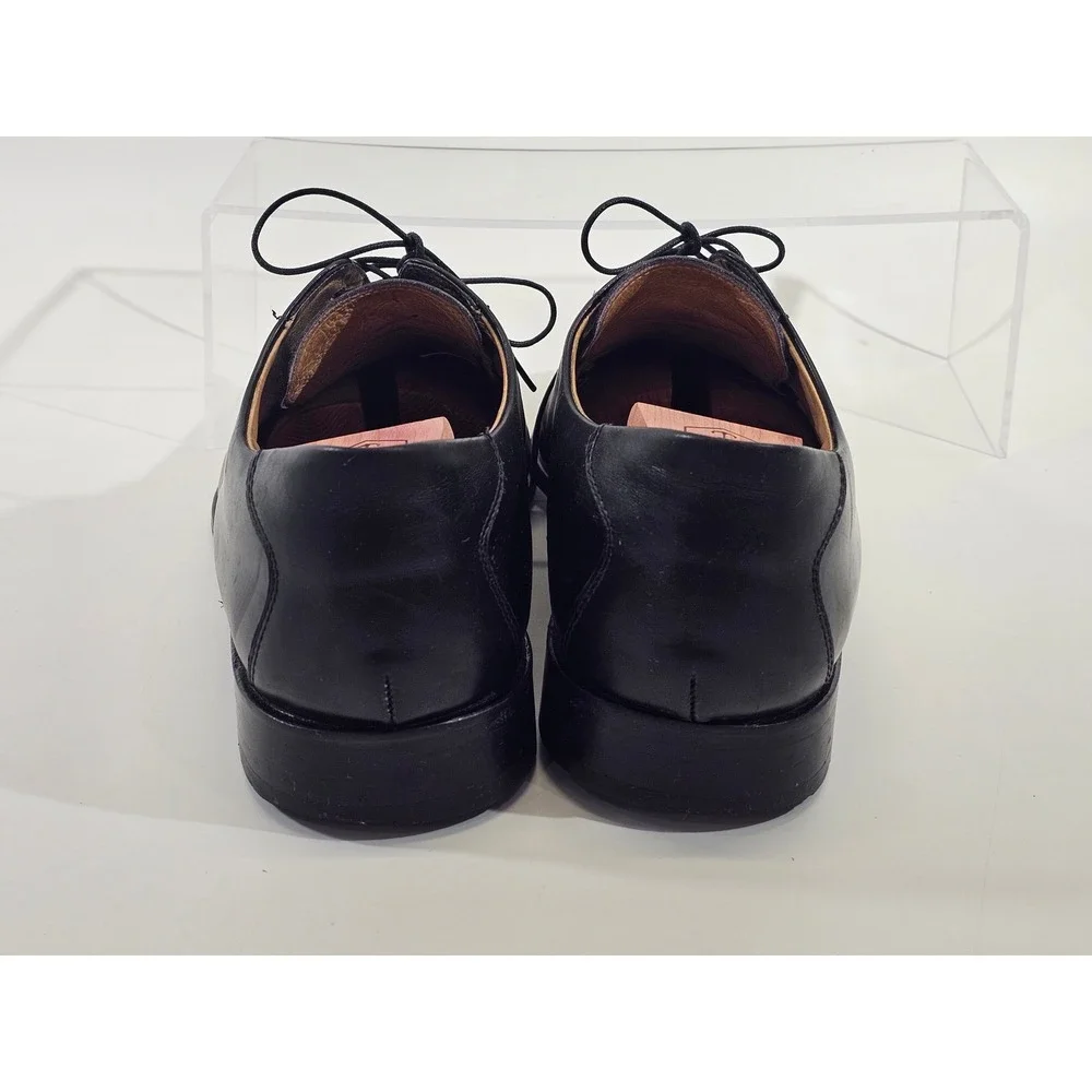 PRONTO‎ UOMO Black Leather Square Toe Derby Dress Shoes Men 13 M Made Italy EUC